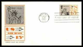 Mayfairstamps 1961 Us Fdc Airmail Cascade Statue Of Liberty First Day Cover Wwb5