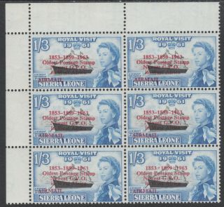Sierra Leone 3923 - 1963 Postal Commemoration 1s3d Variety Unmounted