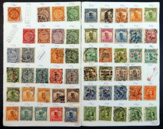 China Mint/used Mixed On 4 Pages From Ex Old Approval Books Bq103