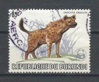 Buburundi 1983 Sc 601a World Wildlife Fund Overprint - Hyena $100.  00