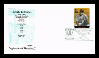 Dr Jim Stamps Us Josh Gibson Legends Of Baseball First Day Cover Artmaster