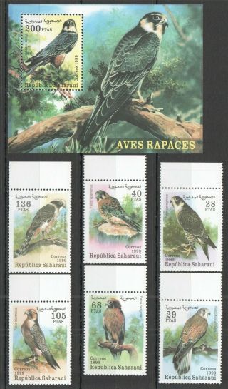 Y438 1999 Sahara Fauna Birds Aves Rapaces 1bl,  1set Mnh
