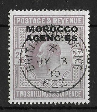 Morocco Agencies 1907 - 1913 2/6 Pale Dull Purple Sg 38 Cv £170 Vf/xf