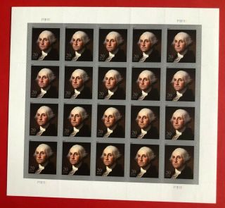 George Washington Stamp Sheet - - Usa 4504 20 Cent