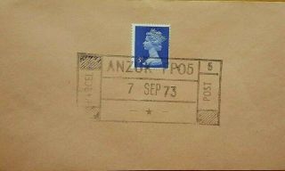 Singapore 1973 Cover With Anzuk Fpo5 Parcel Post Cancel Woodlands Garrison