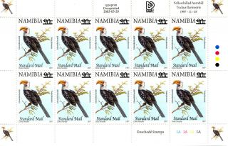 Namibia 1997 Definitives Overprinted 2005 Sg994 Sheetlet Of 10 Mnh