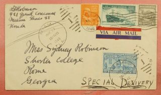 Dr Who E17 & Prexie1946 Special Delivery Airmail Miami Florida Fl 49784