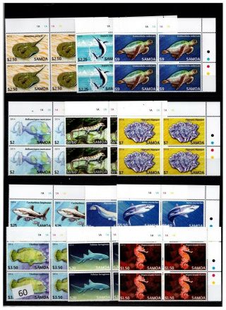 == 4x Samoa - Mnh - Turtle,  Fish