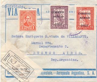 Paraguay Cover 1931 Cga With Mi 332 - 3 And More Fantastic Cover