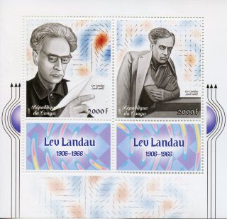 Congo 2018 Mnh Lev Landau Nobel Prize Physics 2v M/s Science Stamps
