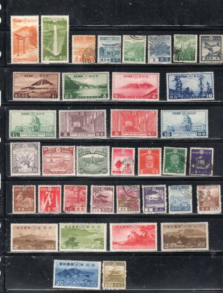 Japan Asia Stamps Canceled & Hinged Lot 670
