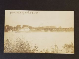 1906 Quebec Canada To Roanoke Va Grand Trunk Railway Beloeil Rppc Postcard Cover
