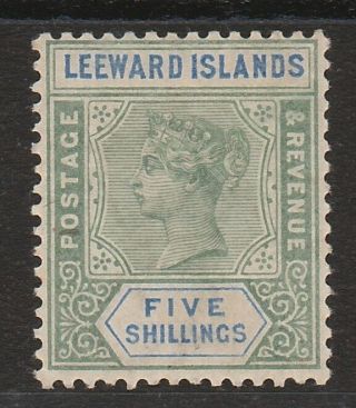 Leeward Islands 1890 Qv Tablet 5/ - Top Value