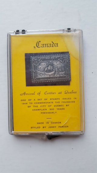 Canada Arrival Of Cartier At Quebec Silver Stamp