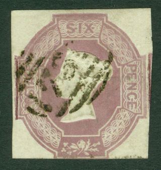 Sg 58.  1847 - 54 6d Mauve.  Very Fine,  3 Good Margins Just Touched At Base.