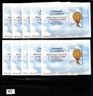 == 10x Grenada - Mnh - Air Balloon -