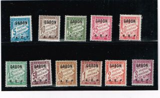 Gabon 1928 First Postage Due Set Complete,  F - Vfmh Og