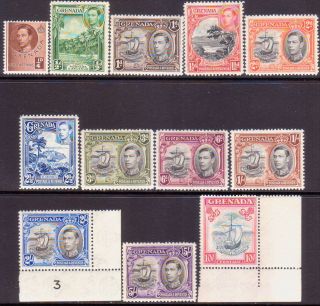 1938 - 50 Grenada Sg 153 - 63e Mnh Cv £85 Compl.  Set Luxe