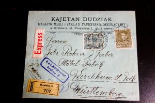 Austria Stamps Registered Express Cover Vf Early Fascinating