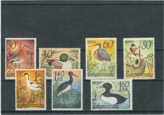 Czechoslovakia 1967 Mnh Birds Set See