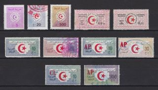 Algeria Algerie 1980s 11 Fiscal Revenue Tax Stamps