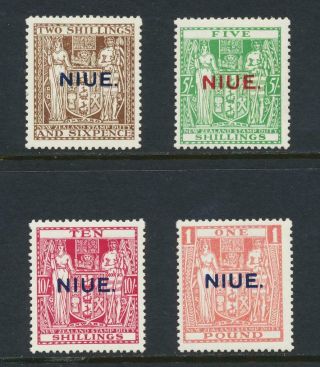 Niue 1931,  Postal Fiscal Set,  Vf Mlh Sg 51 - 4 Cat£140 (see Below)