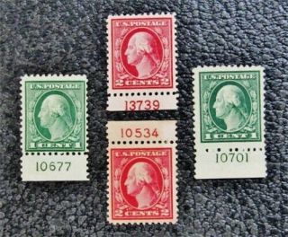 Nystamps Us Stamp 498 499 Og H Different Plate Washington