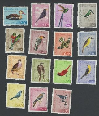 Venezuela 818 - 24/c811 - 18 1962 Birds Set Of 15 Mnh