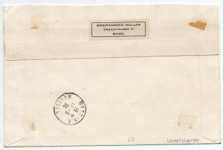 1938 SWITZERLAND TO FRANCE REG FIRST DAY COVER,  AARAU SOUVENIR SHEET 2