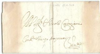Greece 1720 Letter Corfu To Venice??