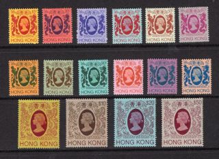 Hong Kong 1982 Complete Qeii Set - Og Mnh - Sc 388 - 403 Cats $100.  05