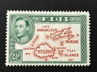 Fiji 1938 - 55 Kgvi Sg256 2½d Brown & Green 