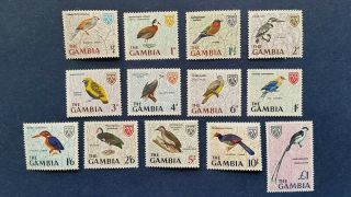 Gambia Stamps,  Scott 215 - 217 Complete Set Mnh,  Birds