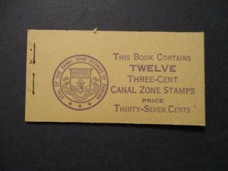 1934 Canal Zone 3c S Cz117a 2 Panes 6v Ea Booklet W/panels Mnhog