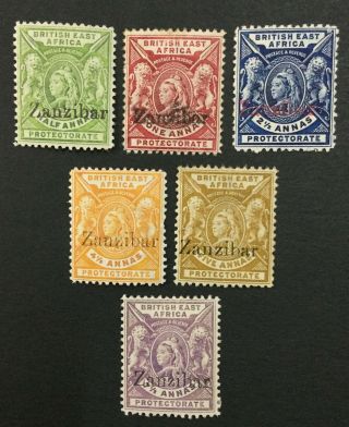 Momen: Zanzibar 41 - 46 1896 Og H £350 Lot 2902