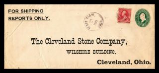 Dr Jim Stamps Us Cleveland Stone Company Legal Size Cover West View Ohio 1892