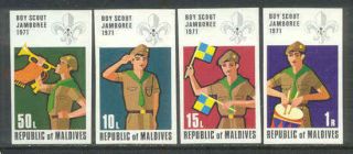 Maldives 1971 13th World Scout Jamboree Japan Semaphore Imperfs