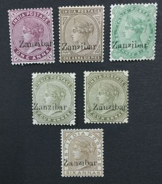 Momen: Zanzibar 1895 - 6 Og H £ Lot 2888