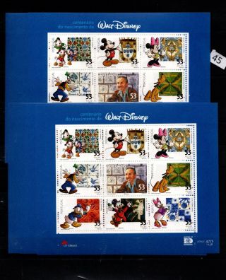 / 10x Portugal - Mnh - Disney - Animals - Mickey - Art