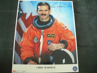 Canada Litho 20x25cm Orig.  Signed Chris Hadfield,  Space