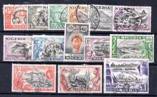 Nigeria Qeii 1963 Fine Set To £1 Ws7181