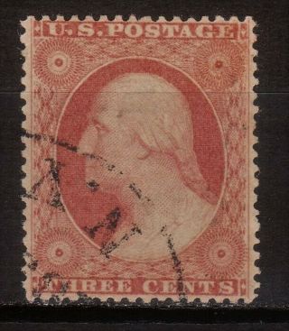 Us Stamp 1857 Scott 26 3 Cents Washingtonl Vfu Centering