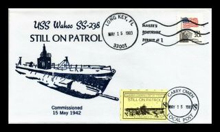Dr Jim Stamps Us Garry Owen Local Post Uss Wahoo Naval Cover 1983