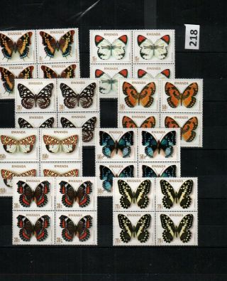 Gg 4x Rwanda - Mnh - Butterflies -