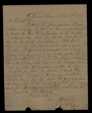 1878 Dakota Territory Surveyor Letter - Talks About Famous Indian Chief Wow