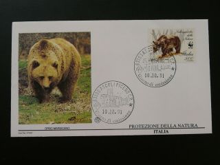 Wild Animal Bear Wwf 1991 Fdc Italy 87531