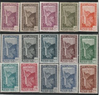 Reunion - French Colonial - Set Of 15 Old Stamps Mh (reun 327)
