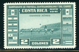 Costa Rica Air Post Mh Selections: Scott C65 2c Soccer Championships Cv$20,