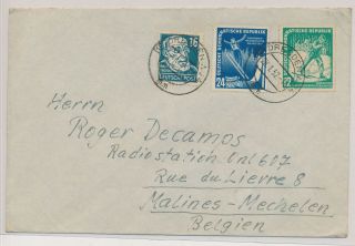 Lk51809 Germany 1952 To Malines Belgium Fine Cover