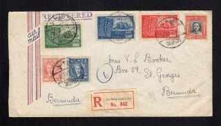 China: 1948 Registered/air Mail Cover To Bermuda